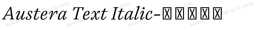 Austera Text Italic字体转换